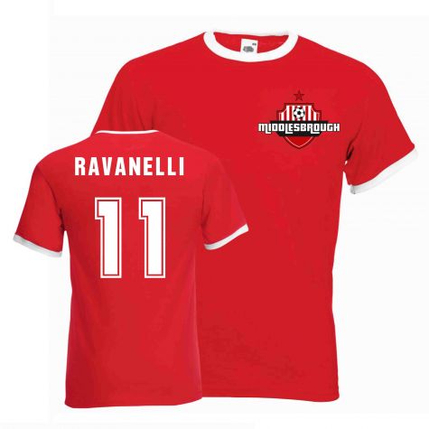 Fabrizio Ravanelli Middlesborough Ringer Tee (red)