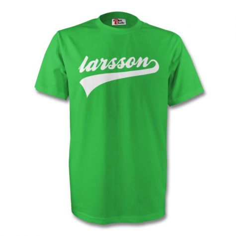 Henrik Larsson Celtic Signature Tee (green)