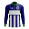 Lesotho Concept Football Half Zip Midlayer Top (Blue-white)