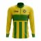 Jamaica Concept Football Half Zip Midlayer Top (Yellow-Green)