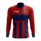 Bermuda Concept Football Half Zip Midlayer Top (Red-Blue)