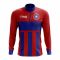 Myanmar Concept Football Half Zip Midlayer Top (Red-Blue)