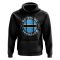 Botswana Football Badge Hoodie (Black)