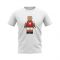 Thierry Henry Arsenal Brick Footballer T-Shirt (White)