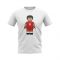 Mo Salah Liverpool Brick Footballer T-Shirt (White)