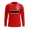 Indonesia Core Football Country Long Sleeve T-Shirt (Red)