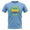 Gabon Football Badge T-Shirt (Sky)