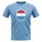 Luxembourg Football Badge T-Shirt (Sky)