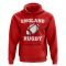 England Rugby Ball Hoody (Red)