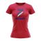 USA Rugby Ball T-Shirt (Red) - Ladies