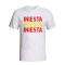 Andres Iniesta Spain Player Flag T-shirt (white)