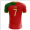 2024-2025 Portugal Flag Home Concept Football Shirt (Figo 7) - Kids