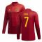 2020-2021 Spain Home Adidas Long Sleeve Shirt (RAUL 7)