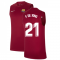 2021-2022 Barcelona Sleeveless Top (Red) (F.DE JONG 21)