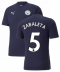 2021-2022 Man City Casuals Tee (Peacot) (ZABALETA 5)