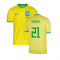 2022-2023 Brazil Little Boys Home Shirt (Rodrygo 21)
