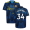 Man Utd 2021-2022 Third Shirt (Kids) (VAN DE BEEK 34)