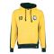 Brazil Number 10 Yellow Retro Hoodie