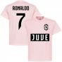 Juve Ronaldo 7 Team T-shirt - Pink