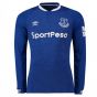 Everton 2018-2019 Long Sleeve Home Shirt