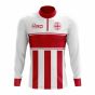 Georgia Concept Football Half Zip Midlayer Top (White-Red)