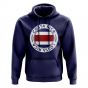 Costa Rica Football Badge Hoodie (Navy)