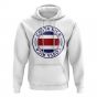 Costa Rica Football Badge Hoodie (White)