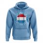 Luxembourg Football Badge Hoodie (Sky)