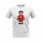 Mo Salah Liverpool Brick Footballer T-Shirt (White)