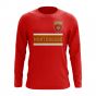 Montenegro Core Football Country Long Sleeve T-Shirt (Red)