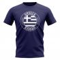 Greece Football Badge T-Shirt (Navy)