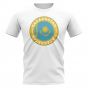 Kazakhstan Football Badge T-Shirt (White)