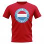 Luxembourg Football Badge T-Shirt (Red)