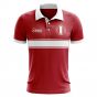 Peru Concept Stripe Polo Shirt (Red)