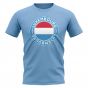 Luxembourg Football Badge T-Shirt (Sky)