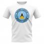 Saint Lucia Football Badge T-Shirt (White)