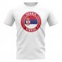 Serbia Football Badge T-Shirt (White)