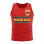 Mauritius Core Football Country Sleeveless Tee (Red)