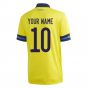 2020-2021 Sweden Home Adidas Football Shirt (Your Name)