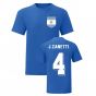 Javier Zanetti Argentina National Hero Tee (Blue)