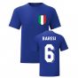 Franco Baresi Italy National Hero Tee's (Blue)