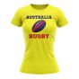 Australia Rugby Ball T-Shirt (Yellow) - Ladies