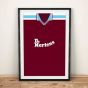 West Ham 99-01 Football Shirt Art Print