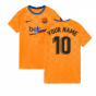 2021-2022 Barcelona Pre-Match Jersey (Orange) (Your Name)