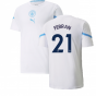 2021-2022 Man City Pre Match Jersey (White) (FERRAN 21)