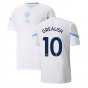 2021-2022 Man City Pre Match Jersey (White) - Kids (GREALISH 10)