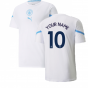 2021-2022 Man City Pre Match Jersey (White) (Your Name)