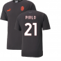 2022-2023 AC Milan Casuals Tee (Black) (PIRLO 21)