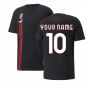 2022-2023 AC Milan FtblCulture Tee (Black) (Your Name)