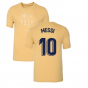 2022-2023 Barcelona Evergreen Crest Tee (Gold) (MESSI 10)